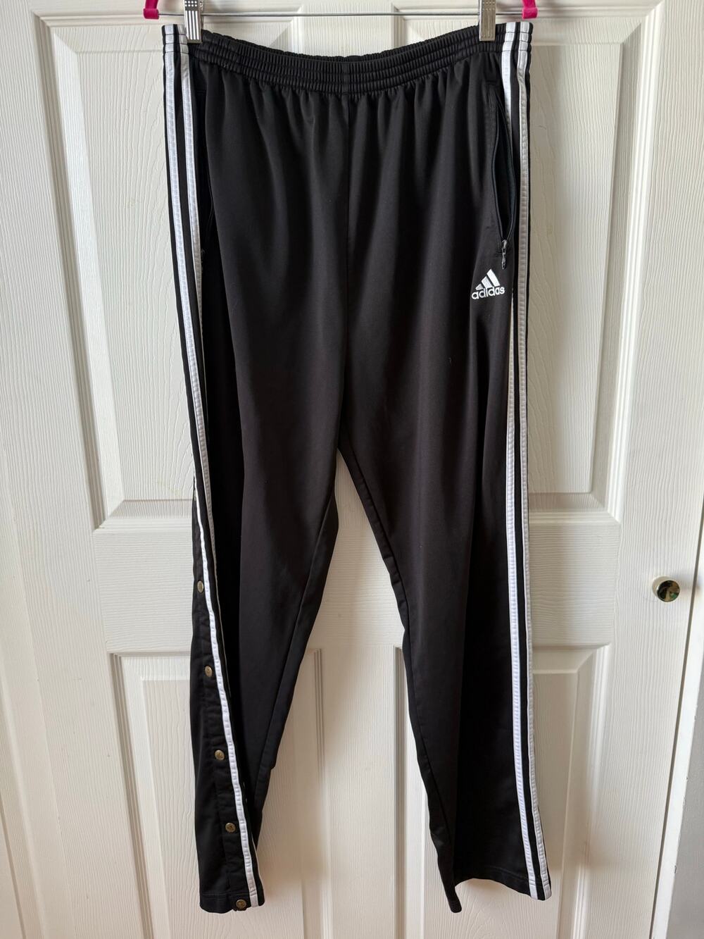 Vintage 90s‎ Y2K Black Adidas Men’s Tear Break Away Track Pants Est Size Medium